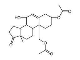 Androst-5-en-17-one, 3,19-bis(acetyloxy)-7-hydroxy-, (3beta,7alpha)- (9CI) Structure