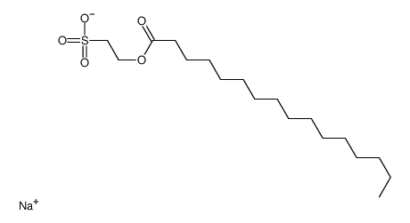 sodium 2-(palmitoyloxy)ethane-1-sulphonate结构式