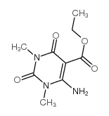 6-Amino-1,2,3,4-tetrahydro-1,3-dimethyl-2,4-dioxo-5-pyrimidinecarboxylic acid ethyl ester Structure