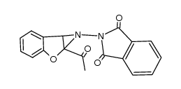 1a-acetyl-1-phthalimidoamino-1a,6b-dihydro-1H-benzofuro[2,3-b]azirine结构式
