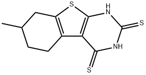 7-methyl-5,6,7,8-tetrahydro[1]benzothieno[2,3-d]pyrimidine-2,4(1H,3H)-dithione结构式