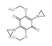 p-Benzoquinone, 2,5-bis (1-aziridinyl)-3,6-diethoxy- structure