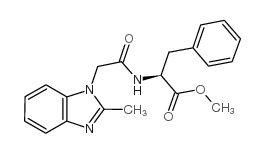 N-[(2-Methyl-1H-benzimidazol-1-yl)acetyl]-L-phenylalanine structure