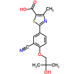 2-[3-Cyano-4-(2-hydroxy-2-methylpropoxy)phenyl]-4-methyl-1,3-thiazole-5-carboxylic acid结构式