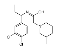 N-[1-(3,4-dichlorophenyl)propyl]-2-(3-methylpiperidin-1-yl)acetamide Structure