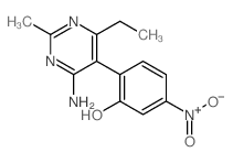 2-(4-amino-6-ethyl-2-methyl-pyrimidin-5-yl)-5-nitro-phenol结构式