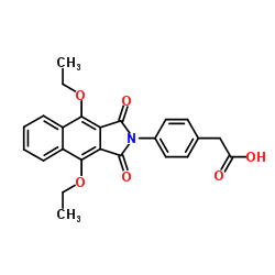 [4-(4,9-Diethoxy-1,3-dioxo-1,3-dihydro-2H-benzo[f]isoindol-2-yl)phenyl]acetic acid结构式