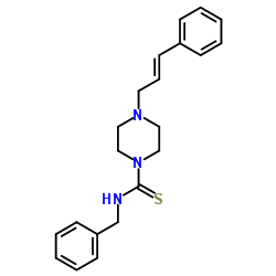 N-Benzyl-4-[(2E)-3-phenyl-2-propen-1-yl]-1-piperazinecarbothioamide结构式