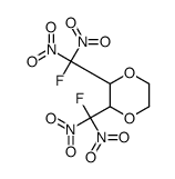 2,3-bis[fluoro(dinitro)methyl]-1,4-dioxane Structure