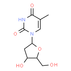 1-[(2R,4S,5R)-4-hydroxy-5-(hydroxymethyl)oxolan-2-yl]-5-methyl-pyrimidine-2,4-dione structure