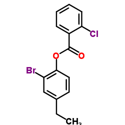 2-Bromo-4-ethylphenyl 2-chlorobenzoate结构式