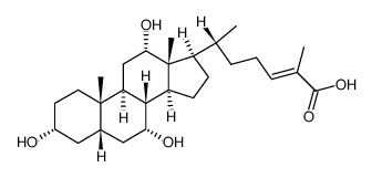 3,7,12-trihydroxycholest-24-enoic acid structure