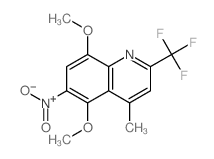 5,8-dimethoxy-4-methyl-6-nitro-2-(trifluoromethyl)quinoline structure