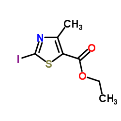 Ethyl 2-iodo-4-methyl-1,3-thiazole-5-carboxylate结构式