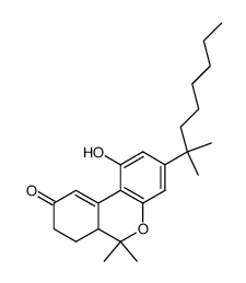 dl-3-(1',1'-dimethylheptyl)-6,6a,7,8-tetrahydro-1-hydroxy-6,6-dimethyl-9H-dibenzo[b,d]-pyran-9-one结构式