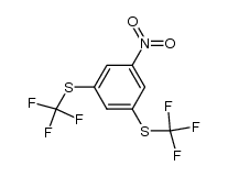 (5-nitro-1,3-phenylene)bis((trifluoromethyl)sulfane)结构式