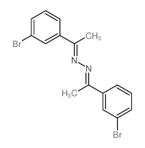 Ethanone,1-(3-bromophenyl)-, 2-[1-(3-bromophenyl)ethylidene]hydrazone structure