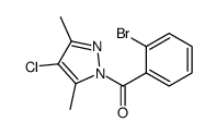 (2-bromophenyl)-(4-chloro-3,5-dimethylpyrazol-1-yl)methanone结构式