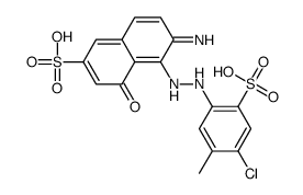 6-Amino-5-[(4-chloro-5-methyl-2-sulfophenyl)azo]-4-hydroxy-2-naphthalenesulfonic acid结构式
