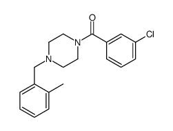 (3-chlorophenyl)-[4-[(2-methylphenyl)methyl]piperazin-1-yl]methanone Structure
