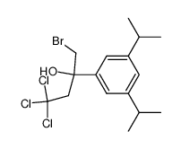 α-(bromomethyl)-3,5-bis(1-methylethyl)-α-(2,2,2-trichloroethyl)benzenemethanol Structure