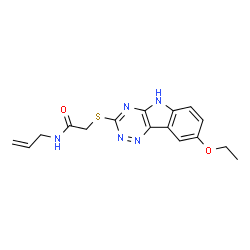 Acetamide, 2-[(8-ethoxy-2H-1,2,4-triazino[5,6-b]indol-3-yl)thio]-N-2-propenyl- (9CI) Structure