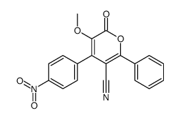 5-methoxy-4-(4-nitrophenyl)-6-oxo-2-phenylpyran-3-carbonitrile结构式