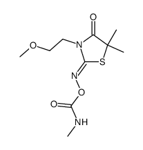 3-(2-methoxy-ethyl)-5,5-dimethyl-thiazolidine-2,4-dione 2-(O-methylcarbamoyl-oxime) Structure