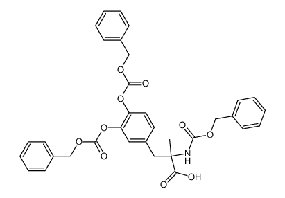 N,O,O'-tribenzyloxycarbonyl-methyldopa Structure