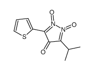 1,2-dioxido-3-propan-2-yl-5-thiophen-2-ylpyrazole-1,2-diium-4-one Structure