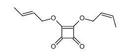 3,4-bis(but-2-enoxy)cyclobut-3-ene-1,2-dione结构式