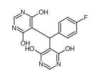 5-[(4-fluorophenyl)-(4-hydroxy-6-oxo-1H-pyrimidin-5-yl)methyl]-4-hydroxy-1H-pyrimidin-6-one结构式