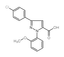 3-(4-chlorophenyl)-1-(2-methoxyphenyl)-1h-pyrazole-5-carboxylic acid结构式