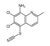 (8-amino-6,7-dichloro-2-methylquinolin-5-yl) thiocyanate Structure