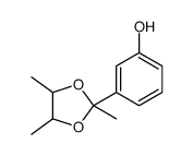 3-(2,4,5-trimethyl-1,3-dioxolan-2-yl)phenol结构式