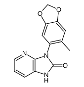 3-(6-methyl-benzo[1,3]dioxol-5-yl)-1,3-dihydro-imidazo[4,5-b]pyridin-2-one结构式