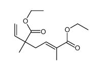 diethyl 5-ethenyl-2,5-dimethylhex-2-enedioate结构式