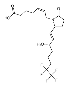 (Z)-7-[2-Oxo-5-((E)-7,7,8,8,8-pentafluoro-3-hydroxy-oct-1-enyl)-pyrrolidin-1-yl]-hept-5-enoic acid结构式