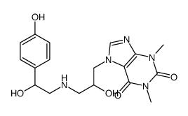 7-[2-Hydroxy-3-[[2-hydroxy-2-(p-hydroxyphenyl)ethyl]amino]propyl]-1,3-dimethyl-1H-purine-2,6(3H,7H)-dione结构式