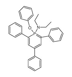 diethyl-(1-phenoxy-2,4,6-triphenyl-1λ5-phosphinin-1-yl)-amine结构式
