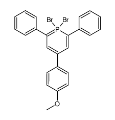 1,1-dibromo-4-(4-methoxy-phenyl)-2,6-diphenyl-1λ5-phosphinine Structure