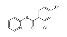 4-Bromo-2-chloro-thiobenzoic acid S-pyridin-2-yl ester Structure