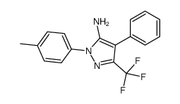 2-(4-methylphenyl)-4-phenyl-5-(trifluoromethyl)pyrazol-3-amine Structure
