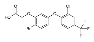 2-[2-bromo-5-[2-chloro-4-(trifluoromethyl)phenoxy]phenoxy]acetic acid Structure