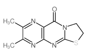 2,3-Dimethyl-7,8-dihydro-10H-(1,3)thiazolo(2,3-b)pteridin-10-one结构式