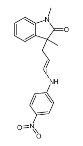 2,3-dihydro-1,3-dimethyl-2-oxo-1H-indol-3-acetaldehyde N-(4-nitrophenyl)hydrazone结构式