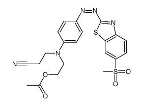 2-[(2-cyanoethyl)[4-[[6-(methylsulphonyl)benzothiazol-2-yl]azo]phenyl]amino]ethyl acetate structure