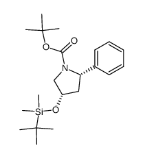 tert-butyl (2S,4S)-4-{[tert-butyl(dimethyl)silyl]oxy}-2-phenylpyrrolidine-1-carboxylate结构式