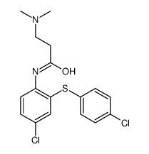 N-[4-Chloro-2-[(p-chlorophenyl)thio]phenyl]-3-(dimethylamino)propionamide structure