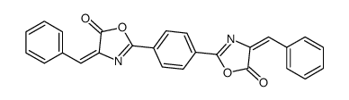 4-benzylidene-2-[4-(4-benzylidene-5-oxo-1,3-oxazol-2-yl)phenyl]-1,3-oxazol-5-one Structure